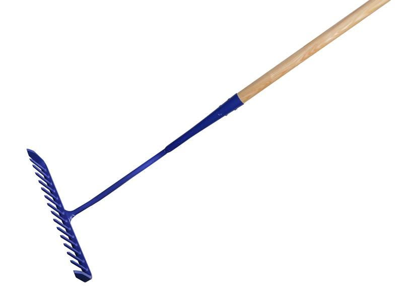 Faithfull Tarmac Rake 16 Round Teeth - Wooden Handled Faithfull - Dynamic Drive