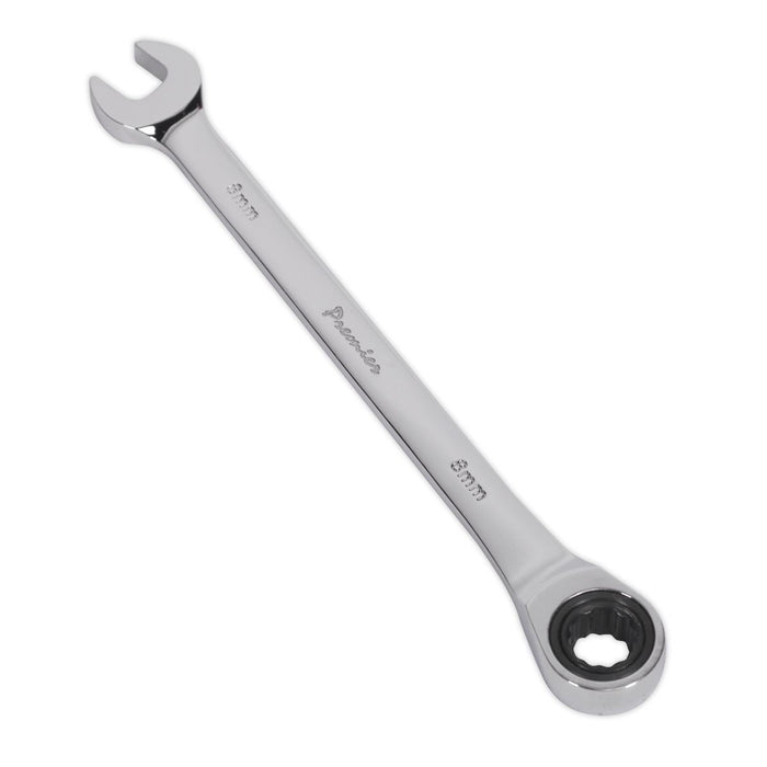 Sealey Ratchet Combination Spanner 8mm RCW08 Sealey - Dynamic Drive