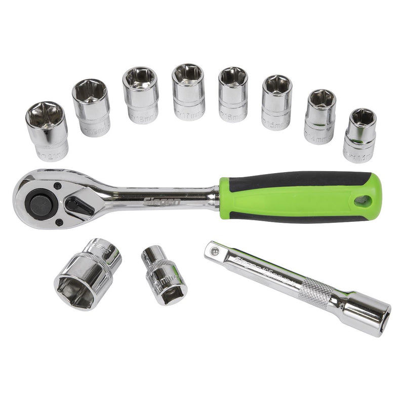 Sealey Socket Set 12pc 1/2"Sq Drive WallDrive Metric S01244 Sealey - Dynamic Drive