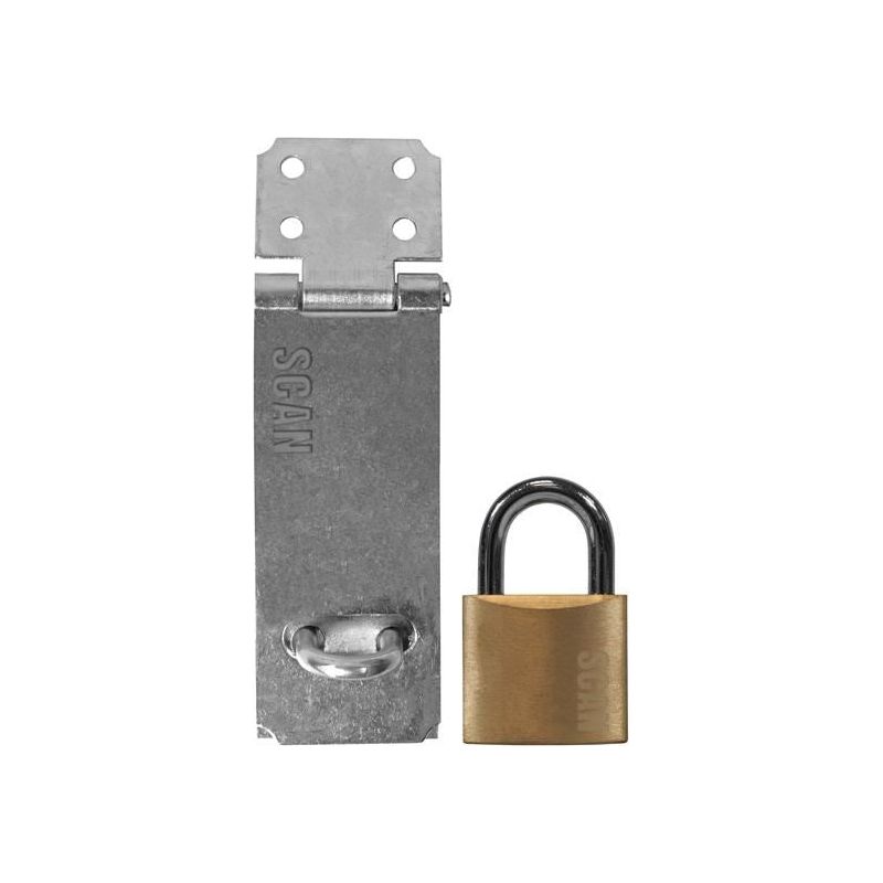 Scan Hasp and Staple 117mm + 40mm Padlock Scan - Dynamic Drive