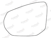 Summit Stick-On Standard Mirror Glass fits Nissan Juke 19 on LHS Summit - Dynamic Drive