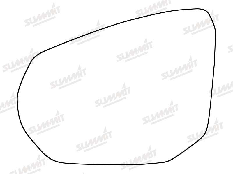 Summit Stick-On Standard Mirror Glass fits Nissan Juke 19 on LHS Summit - Dynamic Drive