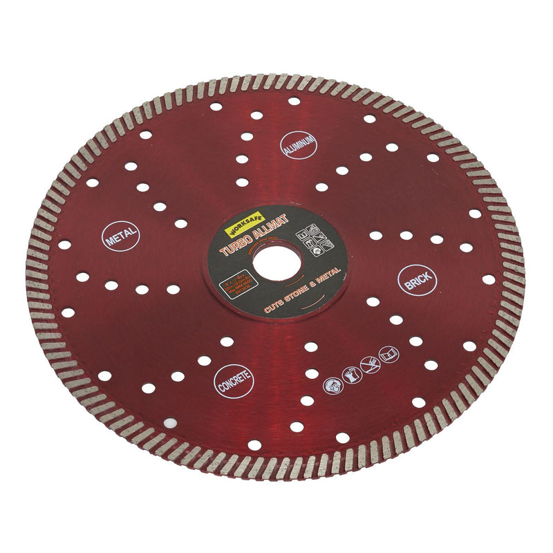 Sealey Turbo Allmat Diamond Blade230 x22mm WDTA230 Sealey - Dynamic Drive