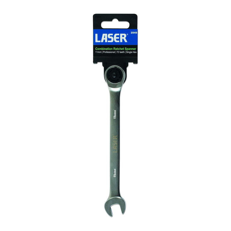 Laser Ratchet Combination Spanner 11mm 2949 Laser - Dynamic Drive