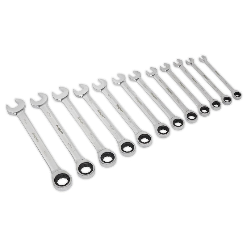 Seigen by Sealey Ratchet Combination Spanner Set 12pc Metric S0634 Seigen by Sealey  - Dynamic Drive