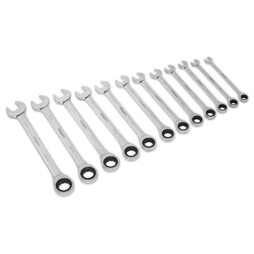 Seigen by Sealey Ratchet Combination Spanner Set 12pc Metric S0634 Seigen by Sealey  - Dynamic Drive