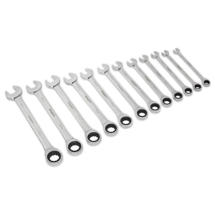 Seigen by Sealey Ratchet Combination Spanner Set 12pc Metric S0634 Seigen by Sealey  - Dynamic Drive