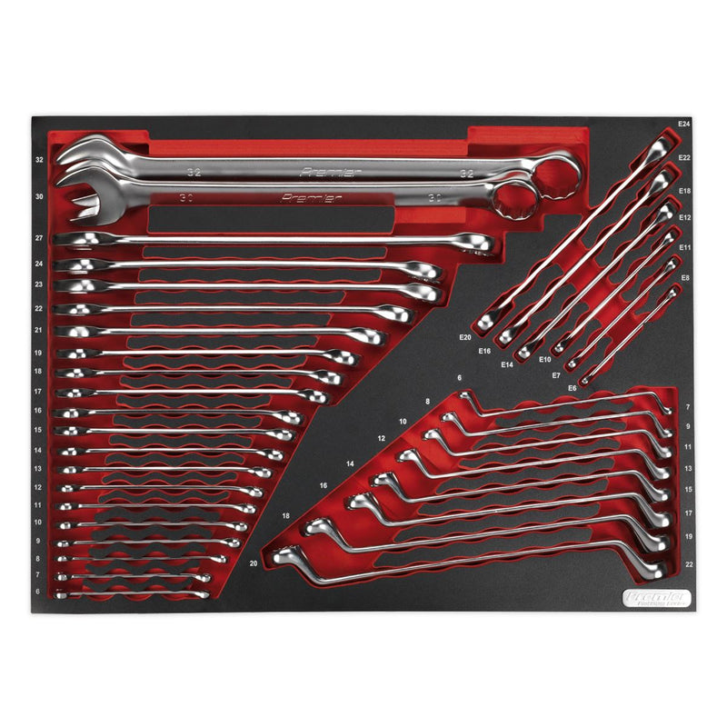 Sealey Tool Tray with Spanner Set 35pc TBTP03 Sealey - Dynamic Drive