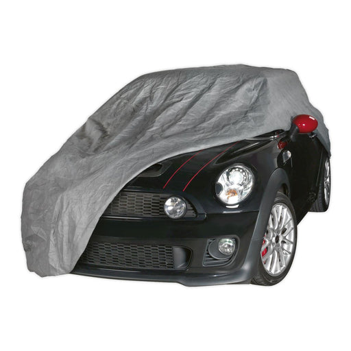 Sealey All Seasons Car Cover 3-Layer Small SCCS Sealey - Dynamic Drive