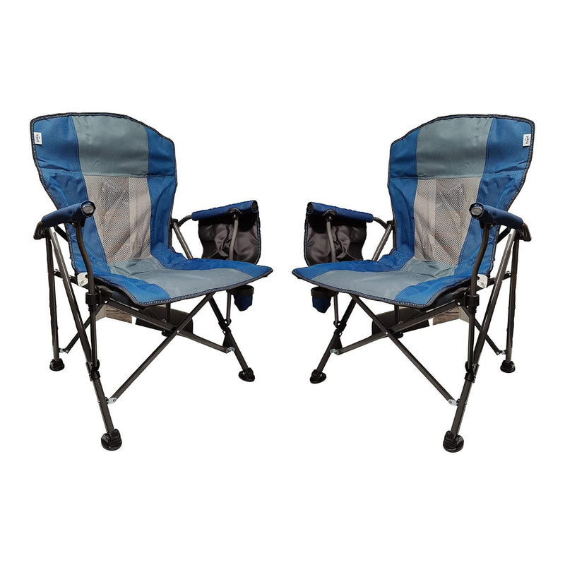 2x Royal Camping Chair XL Deluxe Camp Caravan Motorhome Garden Outdoors Folding Royal - Dynamic Drive