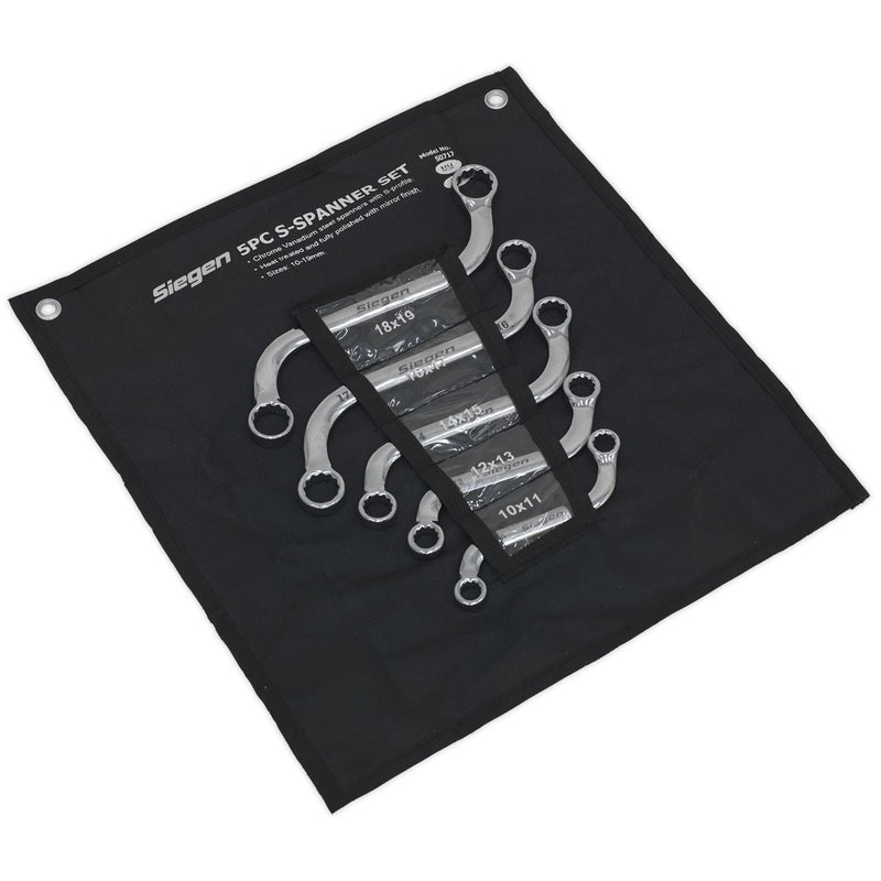 Sealey S-Spanner Set 5pc Metric S0717 Siegen by Sealey - Dynamic Drive