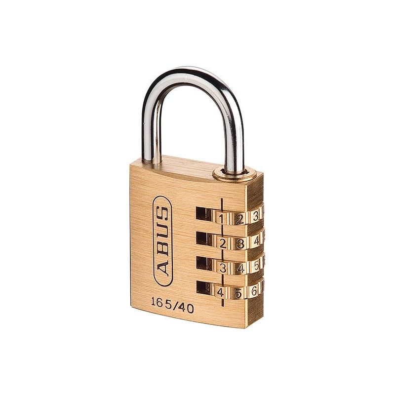 Abus Mechanical 165/40 40mm Solid Brass Body Combination Padlock (4-Digit) Carded ABUS Mechanical - Dynamic Drive