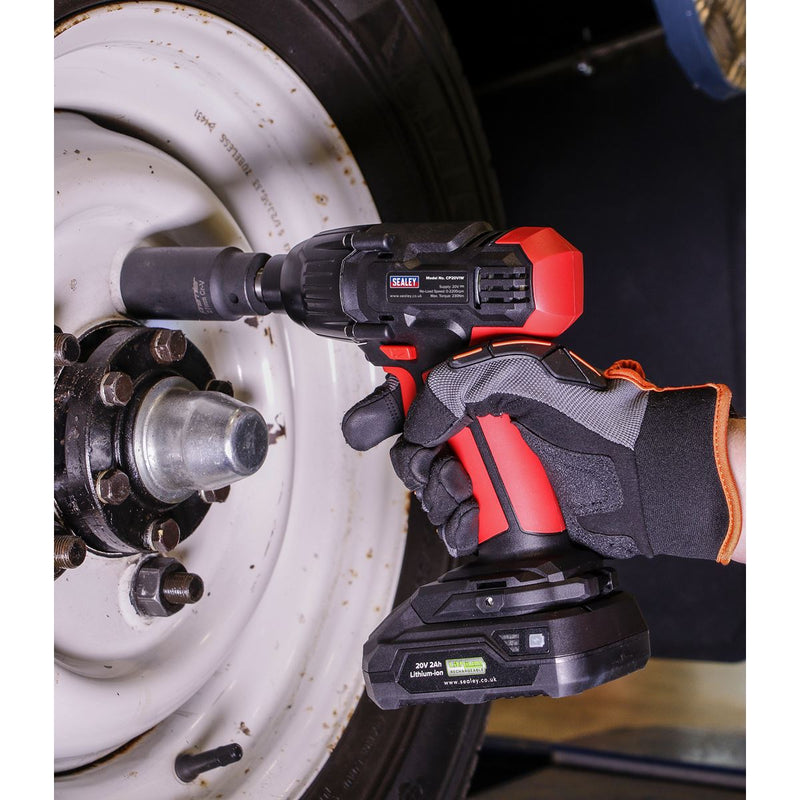 Sealey Impact Wrench 20V SV20 Series 1/2"Sq Drive 230Nm Body Only CP20VIW Sealey - Dynamic Drive