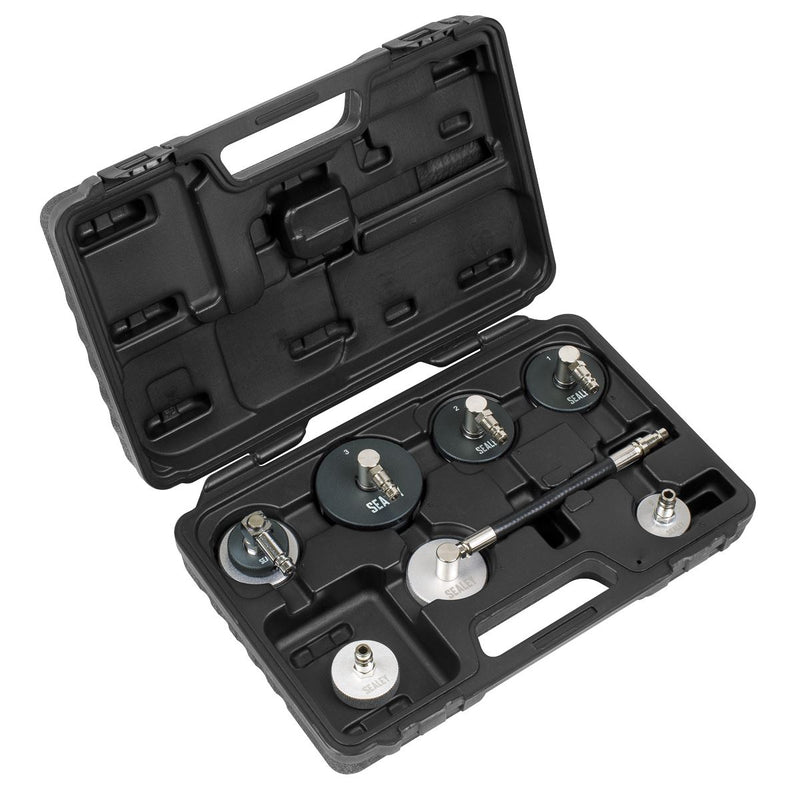 Sealey Brake & Clutch Pressure Bleeder Cap Set 7pc VS0204C Sealey - Dynamic Drive