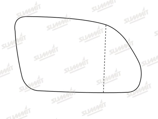 Summit Non-Heated Base Plate With Blind Spot Mirror Glass fits VW Polo / Skoda Octavia RHS Summit - Dynamic Drive
