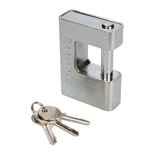 Silverline Close Armoured Shutter Lock Padlock 90mm Silverline - Dynamic Drive