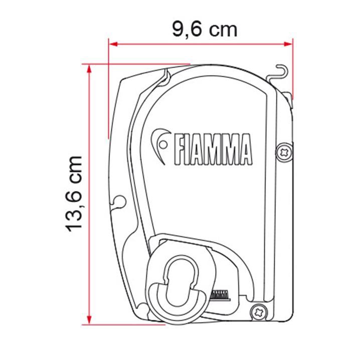 Fiamma F45 L Winch Awning Wind Out 550 Titanium Case Royal Grey Fabric Fiamma  - Dynamic Drive
