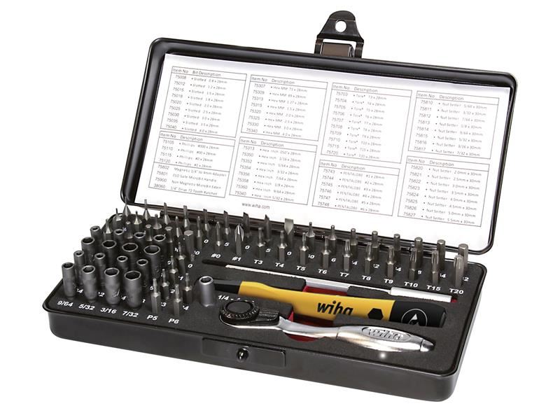 Wiha ESD Micro-bit Set, 66 Piece (inc. Case) Wiha - Dynamic Drive