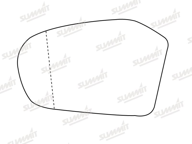 Summit Stick-On Anti Dazzle Mirror Glass fits Mercedes A B Class 05 on LHS Summit - Dynamic Drive