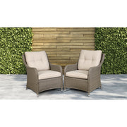 Dellonda Chester Rattan Wicker Outdoor Armchairs 2pc DG69 Dellonda - Dynamic Drive