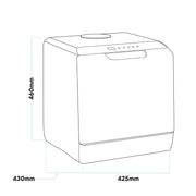 Baridi 2-4 Place Settings Mini Portable Tabletop Dishwasher, 5 Wash Functions Baridi - Dynamic Drive