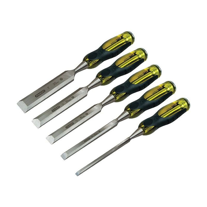 Stanley® Hand Tools FatMax® Bevel Edge Chisel with Thru Tang Set, 5 Piece STANLEY® Hand Tools - Dynamic Drive