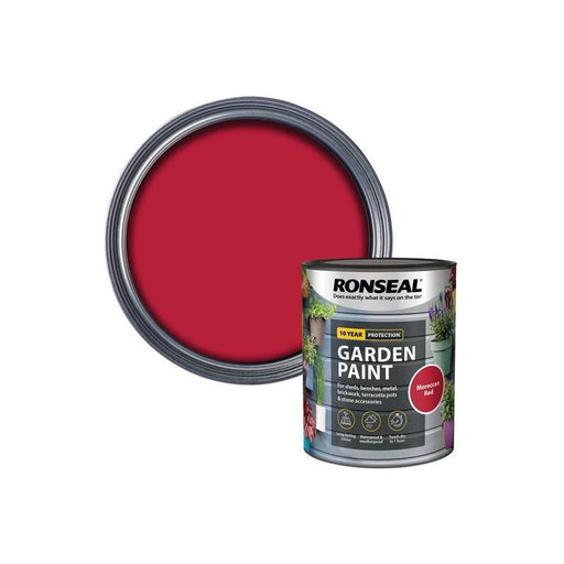 Ronseal Garden Paint Moroccan Red 750ml Ronseal - Dynamic Drive