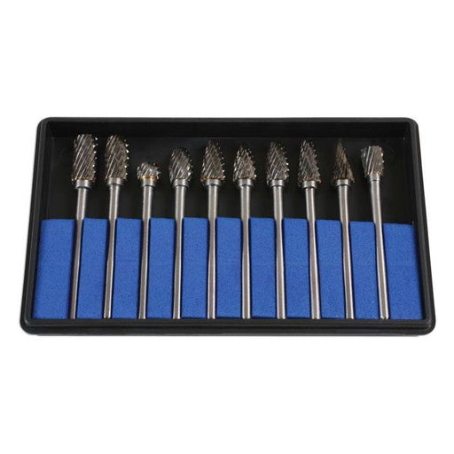 Laser Tungsten Carbide Burr Set 10pc 6989 Laser - Dynamic Drive