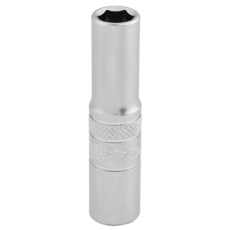 Draper 6 Point Deep Socket, 1/4" Sq. Dr., 7mm 16527 Draper - Dynamic Drive