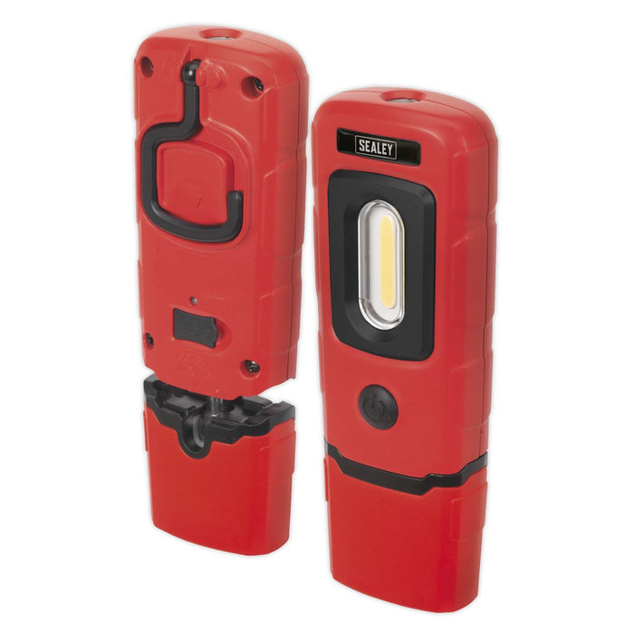 Sealey Rechargeable LED Inspection Lamp 360 COB Work Light Super Bright Red Sealey  - Dynamic Drive