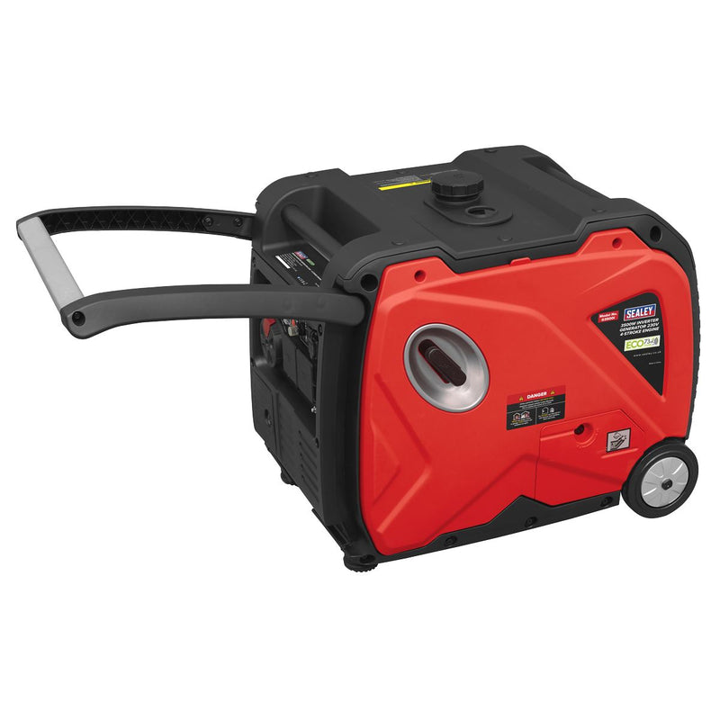 Sealey 3500W Inverter Generator 4-Stroke Engine 230V G3500I Sealey - Dynamic Drive