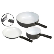 Bo-Camp Wok Pan Sprint Removable Handle Blk/White Dia 24cm Bo-Camp - Dynamic Drive