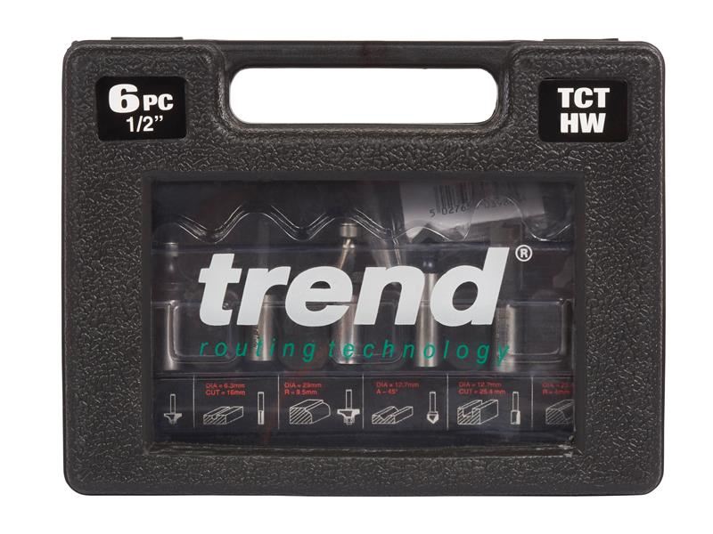 Trend 1/2in Router Cutter Set, 6 Piece Trend - Dynamic Drive