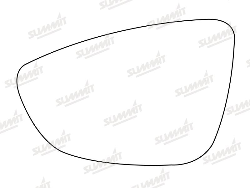 Summit Stick-On Aspheric Mirror Glass fits VW Passat Scirocco LHS Summit - Dynamic Drive