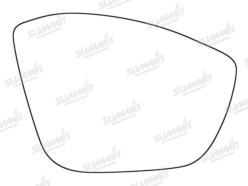 Summit Heated Base Plate With Standard Mirror Glass fits Peugeot 208 13 on RHS Summit - Dynamic Drive