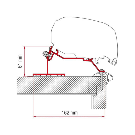 Fiamma Adapter Kit Caravan Roof 550 (98655Z075) Fiamma - Dynamic Drive