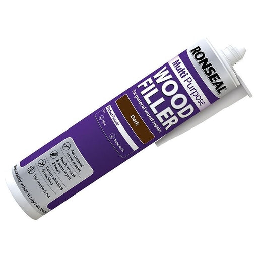 Ronseal Multipurpose Wood Filler Cartridge Dark 310ml Ronseal - Dynamic Drive