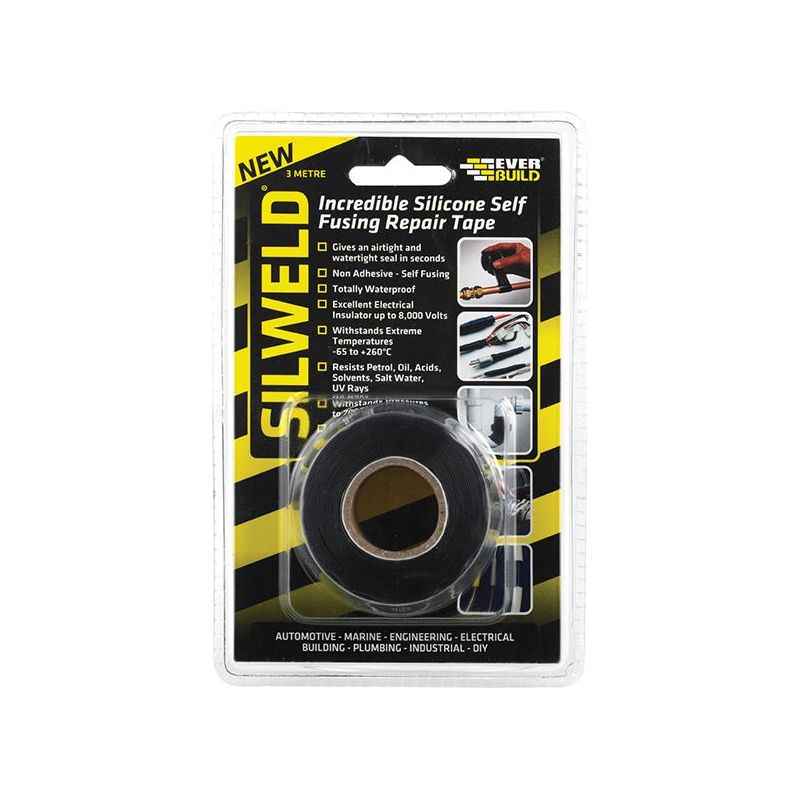 Everbuild Sika Silweld Tape 3m Black Everbuild Sika - Dynamic Drive