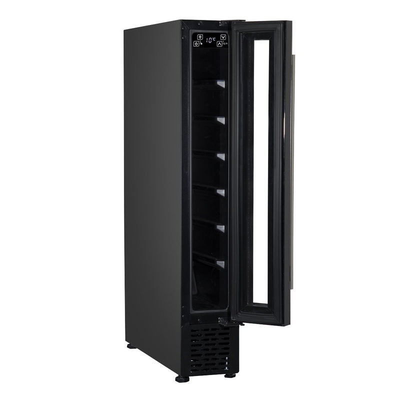 Baridi Extra-Slim 7 Bottle Wine Fridge & Cooler 15cm - Black DH76 Baridi - Dynamic Drive