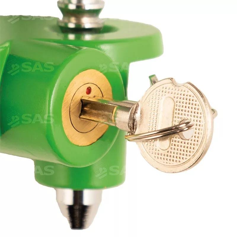 SAS Green Hitchlock Caravan Trailer Universal Hitch Coupling Tow Ball Lock Security SAS - Dynamic Drive