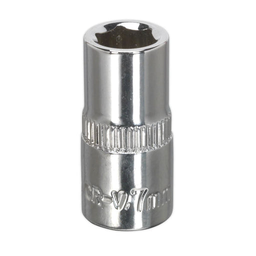 Sealey WallDrive Socket 7mm 1/4"Sq Drive Fully Polished SP1407 Sealey - Dynamic Drive