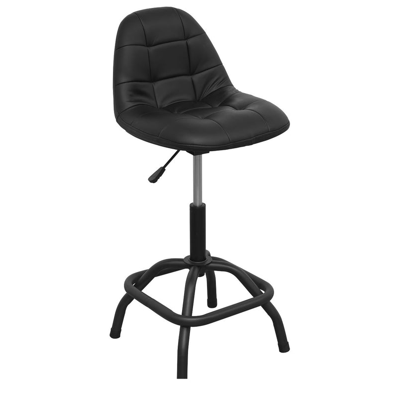 Sealey Workshop Stool Pneumatic with Adjustable Height Swivel Seat & Back Rest Sealey - Dynamic Drive