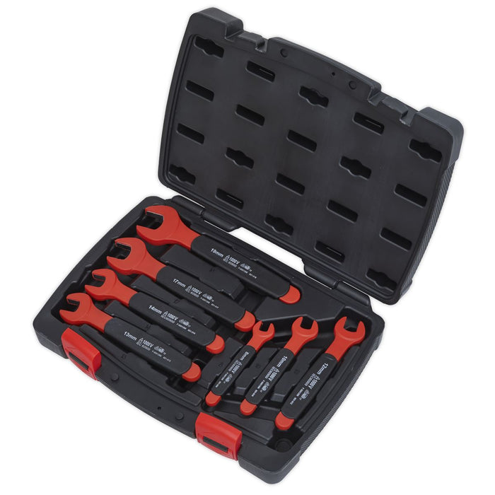 Sealey Insulated Open-End Spanner Set 7pc VDE Approved AK63171 Sealey - Dynamic Drive