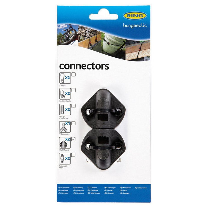 Ring RLS6 BungeeClic Connector Pack with Wall Mounts, Black, Set of 2 Ring Automotive  - Dynamic Drive