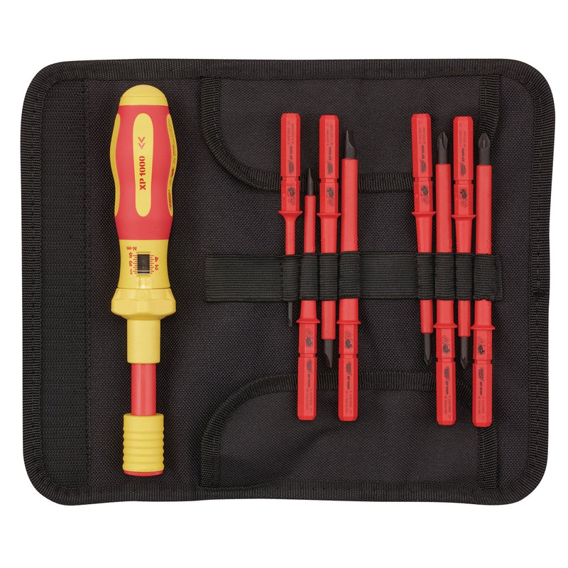 Draper XP1000 VDE Interchangeable Torque Screwdriver Set (9 Piece) 65372 Draper - Dynamic Drive