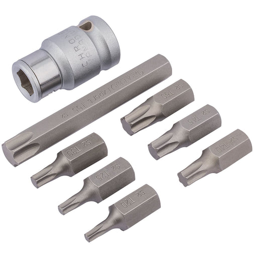 Draper TX-STAR Bit Set, 1/2" Sq. Dr. (8 Piece) 83562 Draper - Dynamic Drive