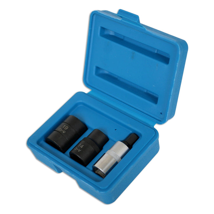 Laser Pentagon Socket & Bit Set 3pc 4512 Laser - Dynamic Drive
