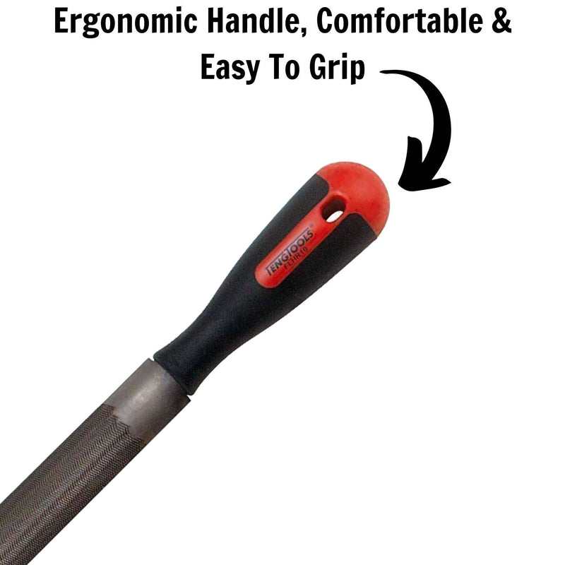 Teng Tools Hand File 250mm Half round Teng Tools - Dynamic Drive