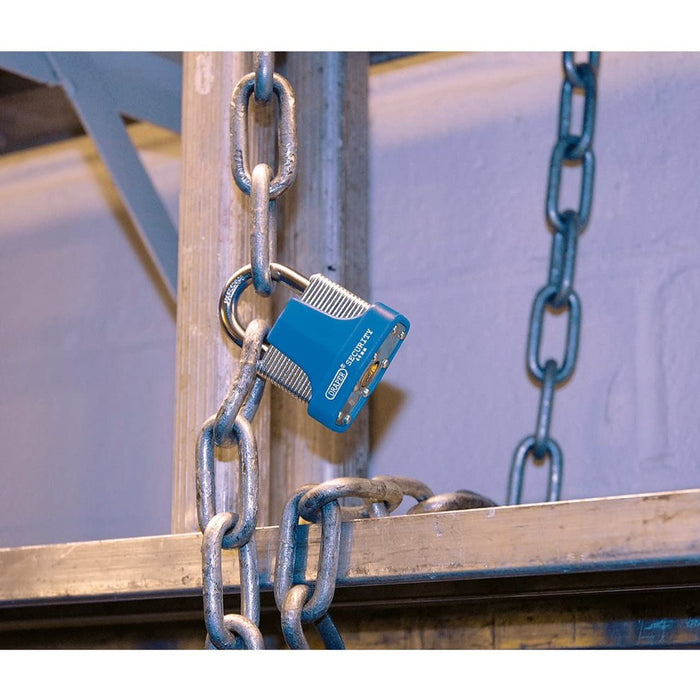 Draper Laminated Steel Padlock and 2 Keys with Hardened Steel Shackle and Bumper Draper - Dynamic Drive