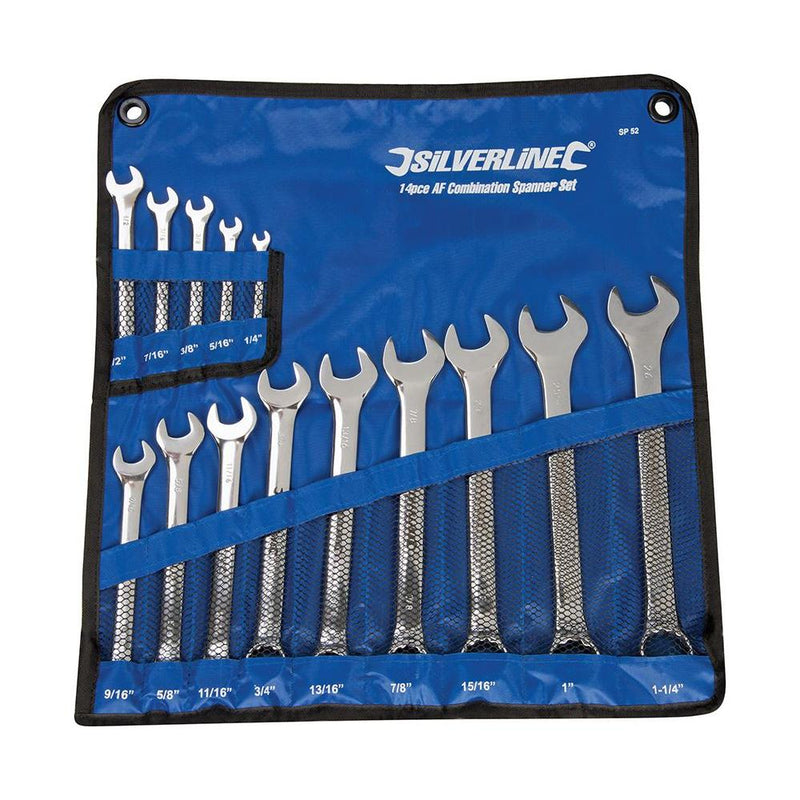 Silverline Combination Spanner Set 14pce 1/4 - 1-1/4" Silverline - Dynamic Drive